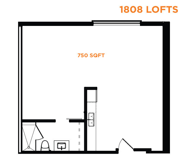 Plano de planta Apartamento 201 - 1808 S Good Latimer Expy