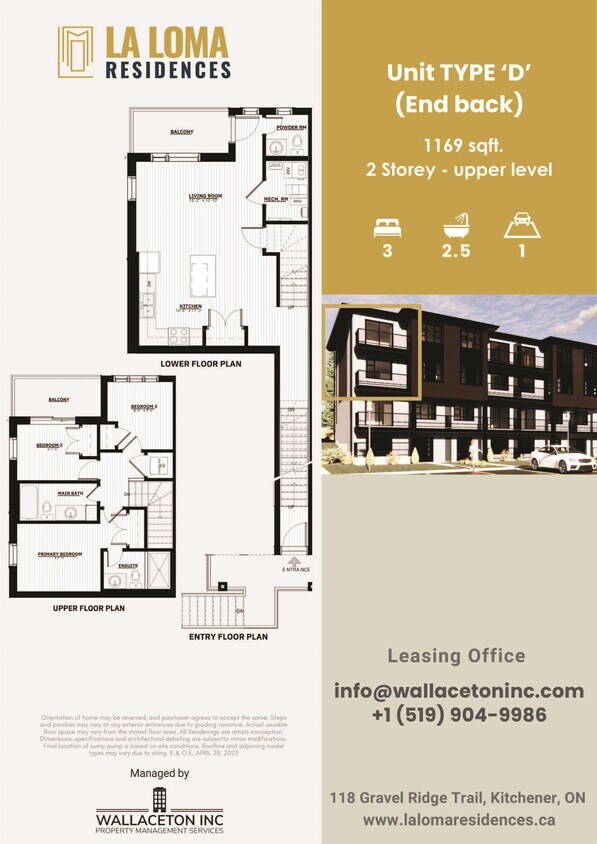 118 Gravel Ridge Trail, Kitchener, ON N2E 0B8 Townhouse for Rent in