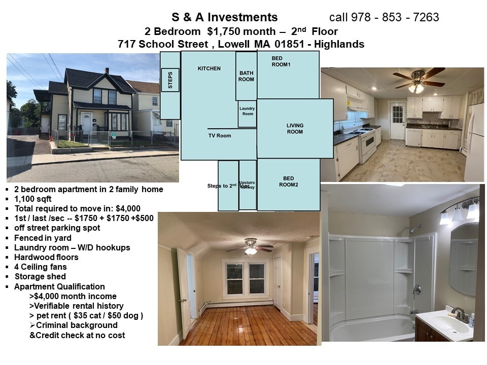 717 School St Unit Apt A, Lowell, MA 01851 Apartments in Lowell, MA