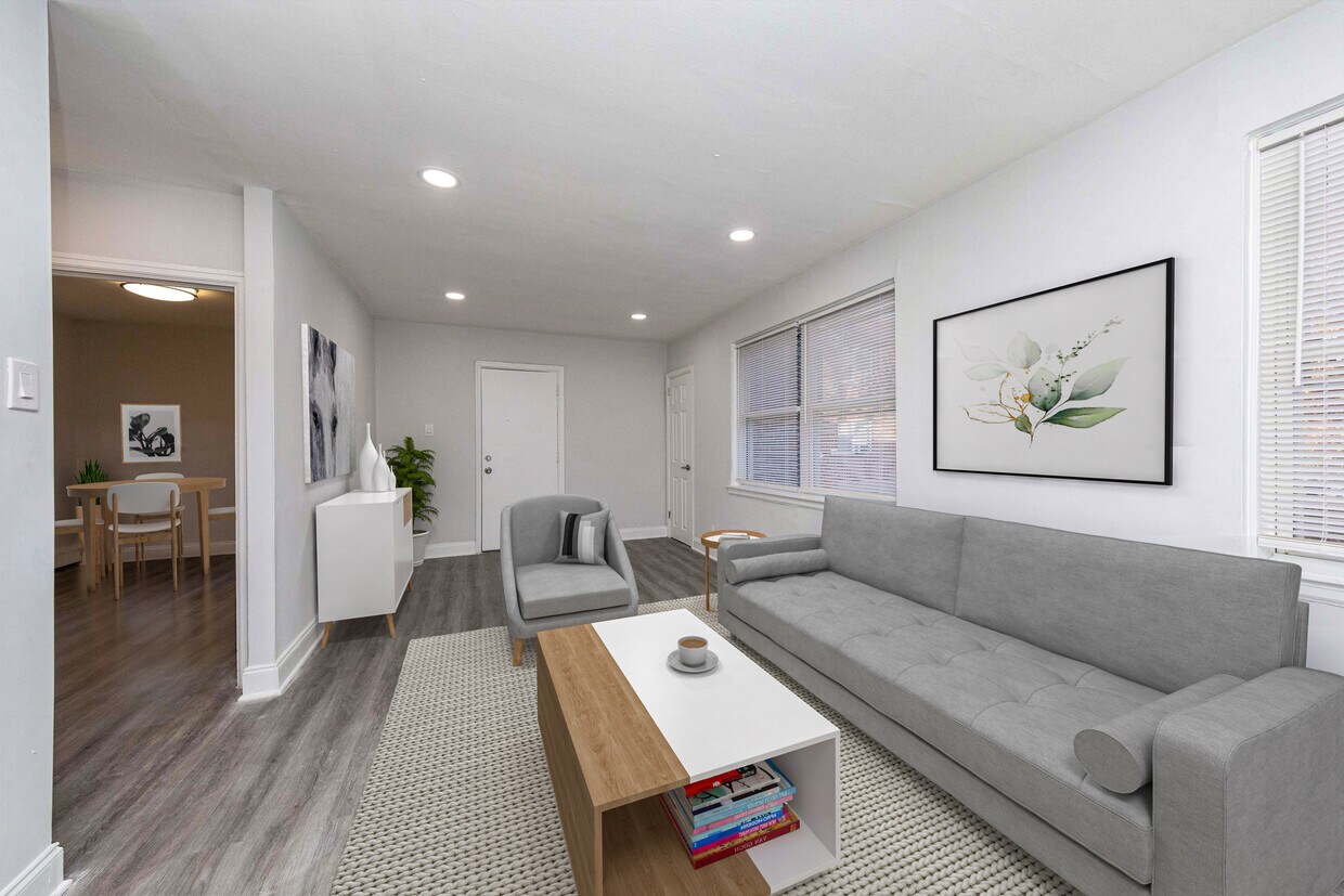 Sala de estar - Mejorado - Lawndale Apartments