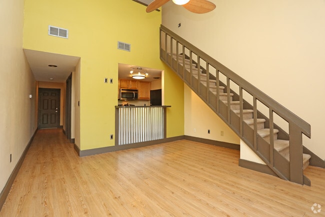 2BR, 2BA - 860 SF - Van Der Rohe- Living Room - Crescent at Shadeland Apartments