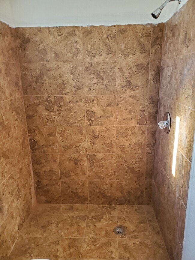 New tile shower - 635 Elm Ave