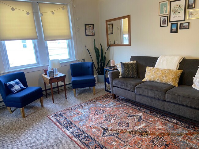 Living room with W/W carpeting - 206 Courtland St