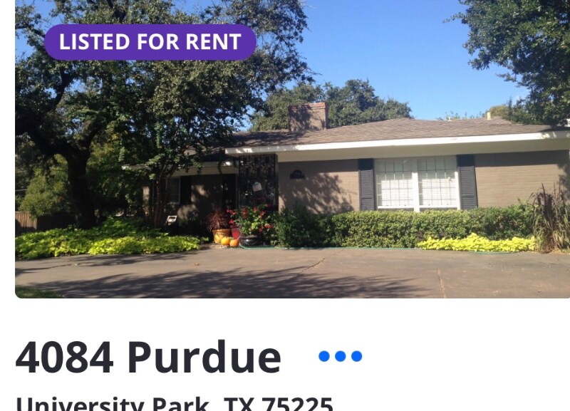 4084 Purdue Ave, University Park, TX 75214 House Rental in University