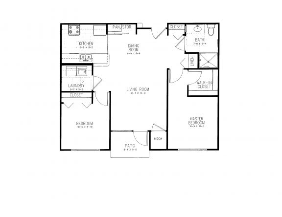 2BR/1BA - Sawmill Senior Estates