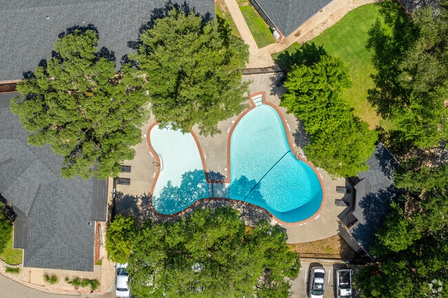 Aerial View of Swimming Pool - The Estates at Ridglea Hills