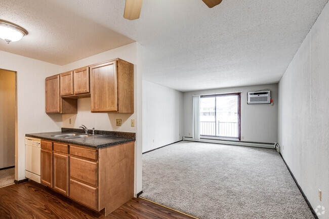 2091 Building - 1BR, 1BA - 700SF - Kitchen, Dining Room and Living Room - Silver Bell Apartments