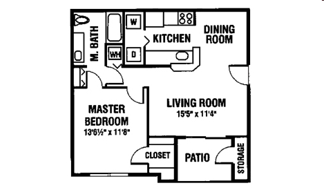 1BR/1BA - The Gables at Lakeside