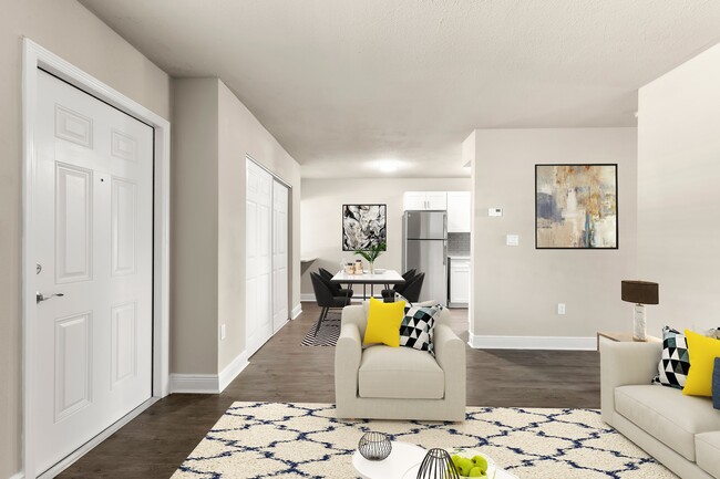 Entry Area with Storage / Pantry - Soto Apartments