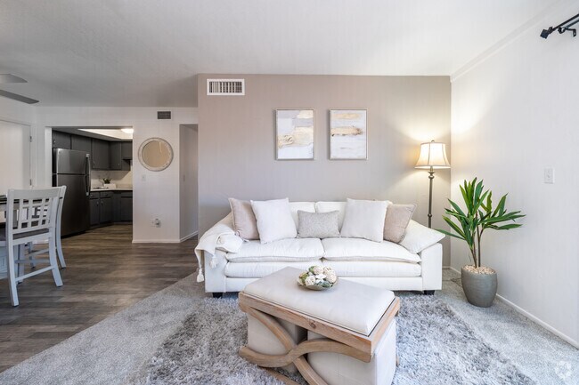 3BR, 2BA - 1,100SF - Living Room - Sabrina's Place Apartments