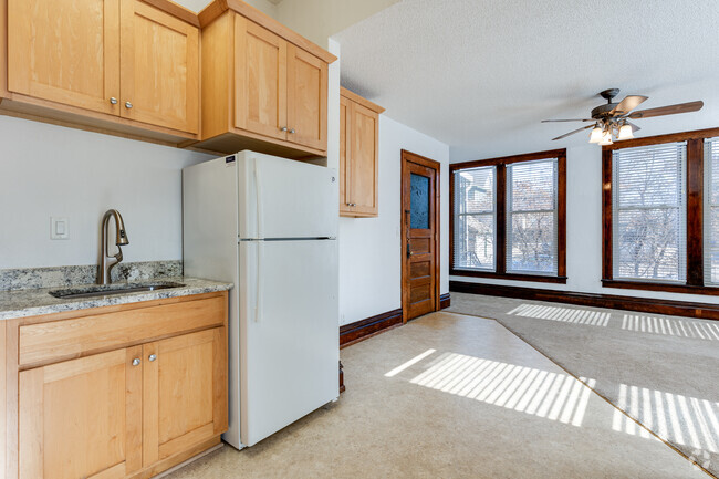 1BR, 1BA - 650SF - Kitchen and Living - Victoria Apartments