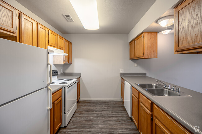 1BR, 1BA - 607SF - Kitchen - Wedington Place Senior Apartments