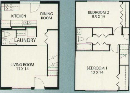 2BR/1.5BA - Geneva Square Apartments
