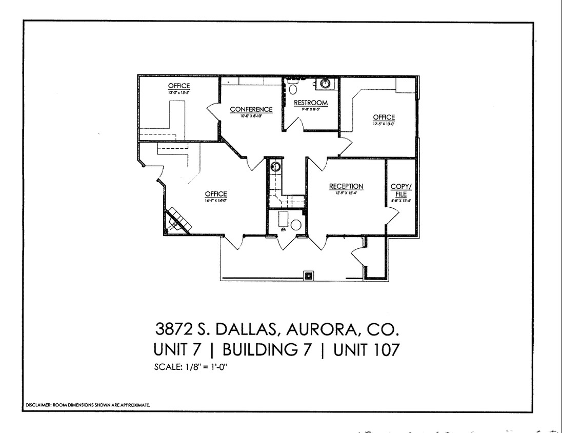 Plano de planta, Suite 107 - Hampden Town Center