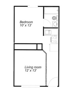 Plano de planta - Evergreen Court Apartments