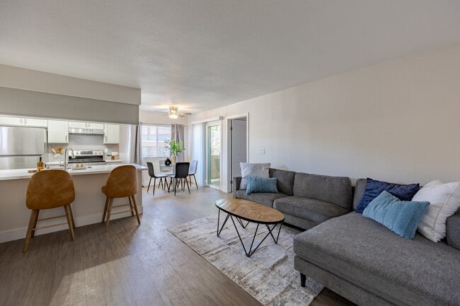 Renovated Living Room at Sunset Winds Apartments in Henderson, NV 89014 - Sunset Winds Apartments