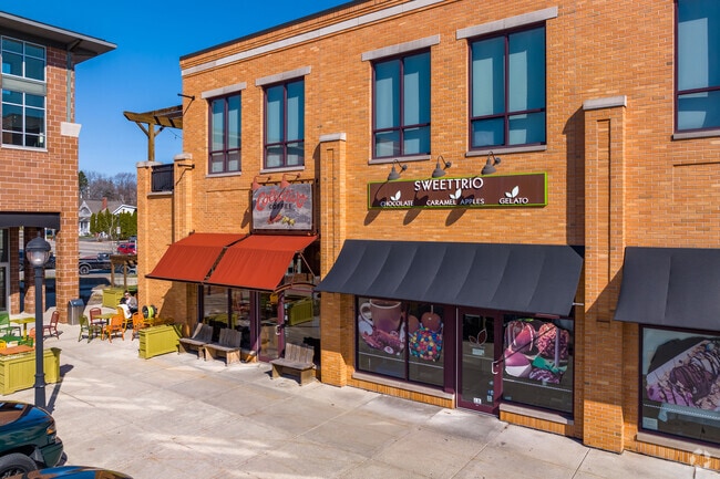 Small businesses fill Grafton's lively downtown area.