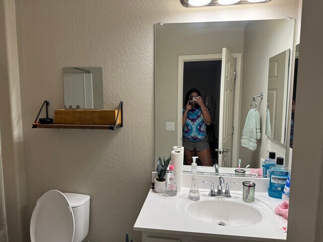 these are old decorations, but the shelf and mirror stay :) - 125 N Sunvalley Blvd