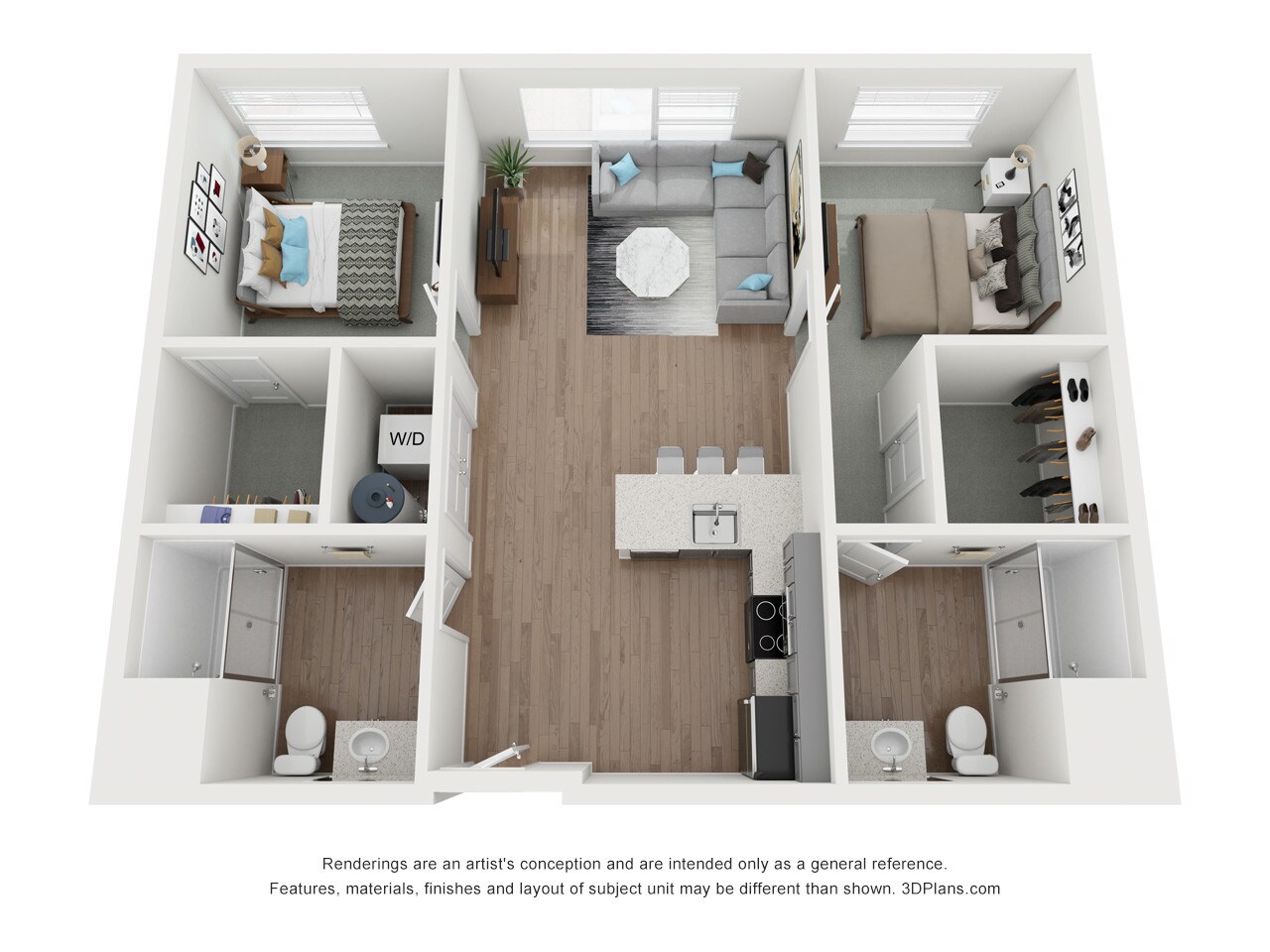 Axis at Ansel – 2 Bed 2 Bath | 1,025 SF