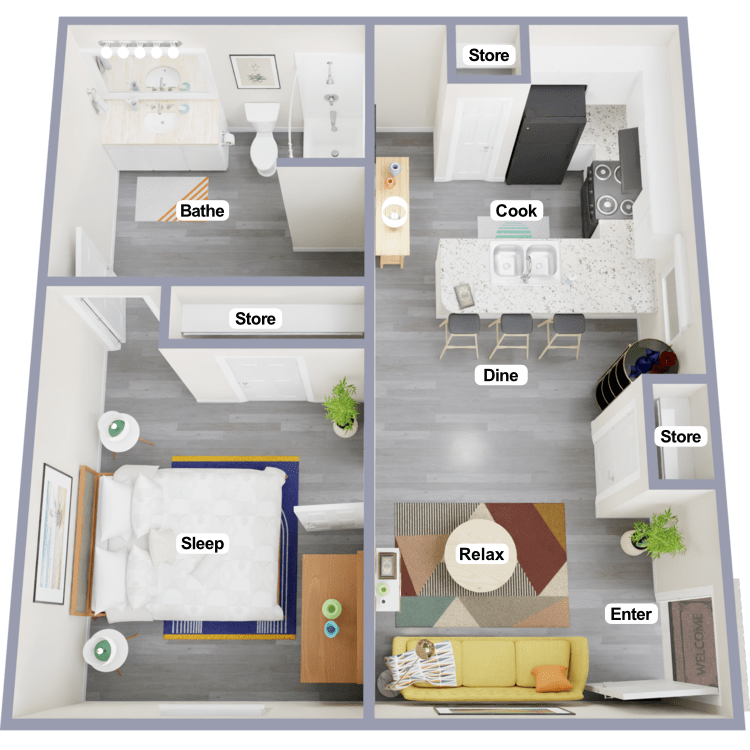 Floorplan - Parkview Apartments