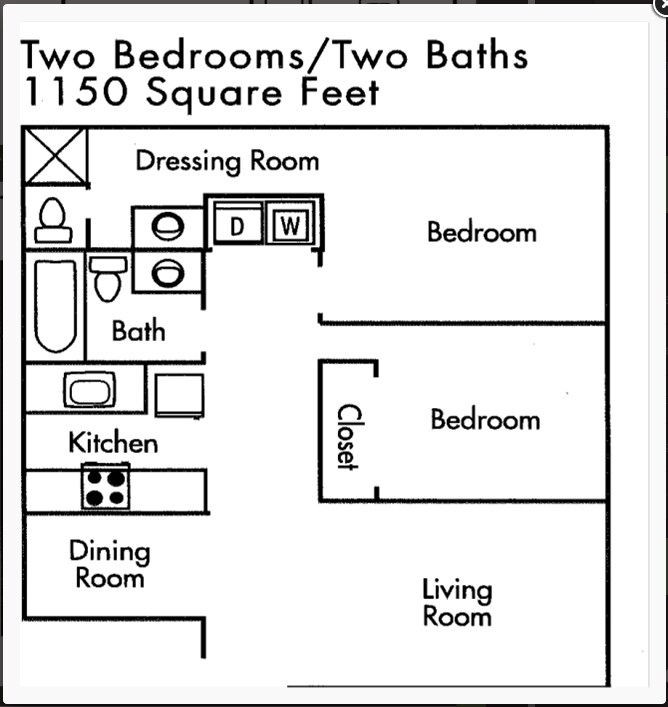 2HAB/2BA - Timberwood Apartments