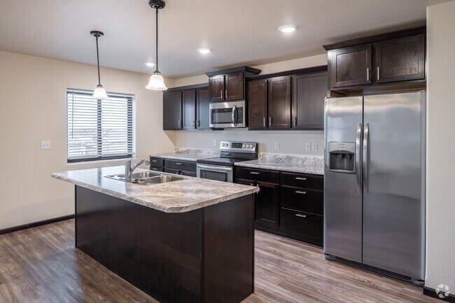 1 habitación, 1 baño - 716 pies cuadrados - Cocina - Fox Run Apartments