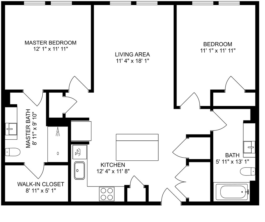 B1- 2 Bedroom 2 Bath - Villages at Meadowbrook