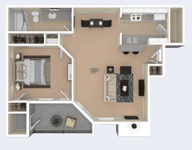 Plano de planta - The Trails Apartments
