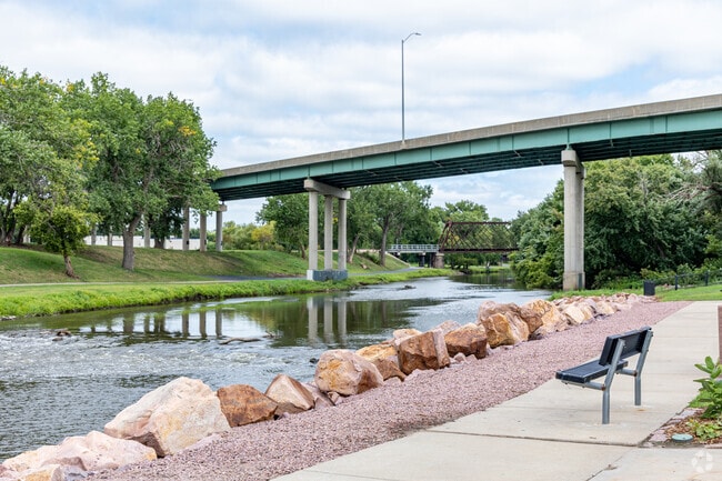 Fawick Park is located next to the Big Sioux River.