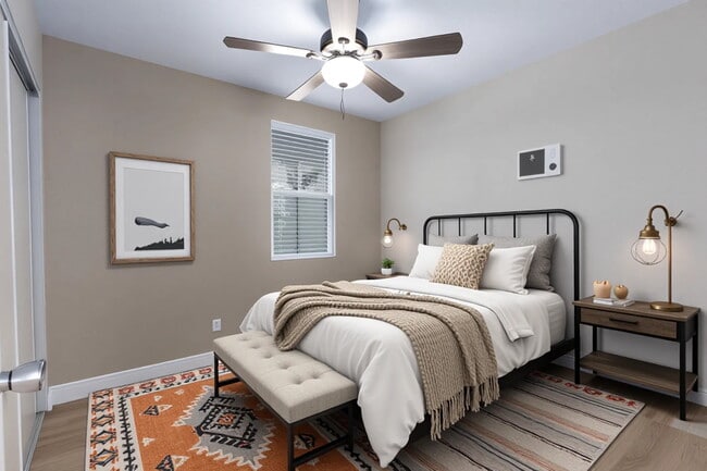 Virtually staged bedroom example - 7610 Lansing Dr