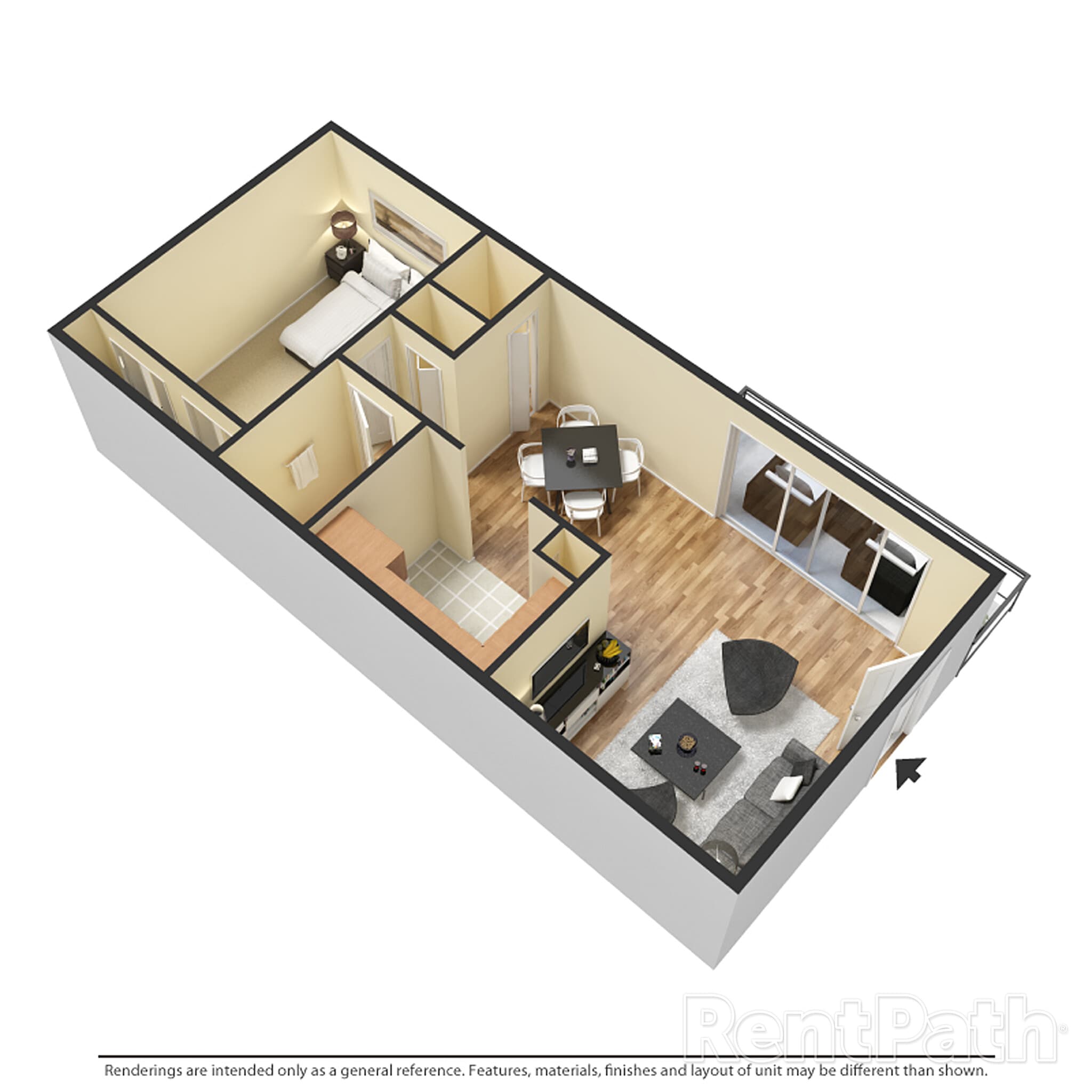 Arbor Court – 101-A1 - 1 Bdrm, 1 Bath, Heat