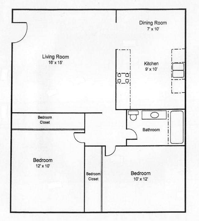 Park Ridge 2 habitaciones 1 baño.jpg - Parkridge Apartments