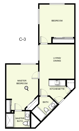 2BR/2BA - Highland Estates