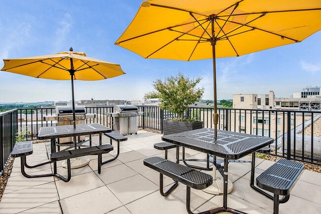 Rooftop deck with grills - The York and Potomac Park Apartments