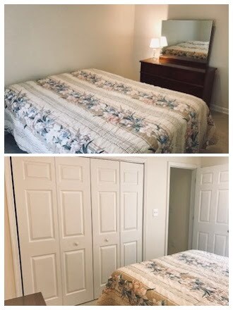 Bedroom, dresser, and closet. - 6097 Deer Ridge Trl