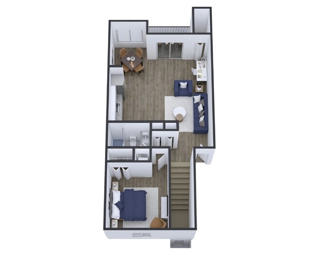 One Bedroom, One Bathroom - The Crossings at Neshaminy Apartments