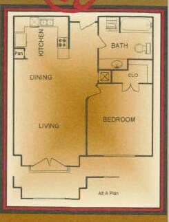 1 dormitorio/1 baño - Uvalde Ranch Apartments