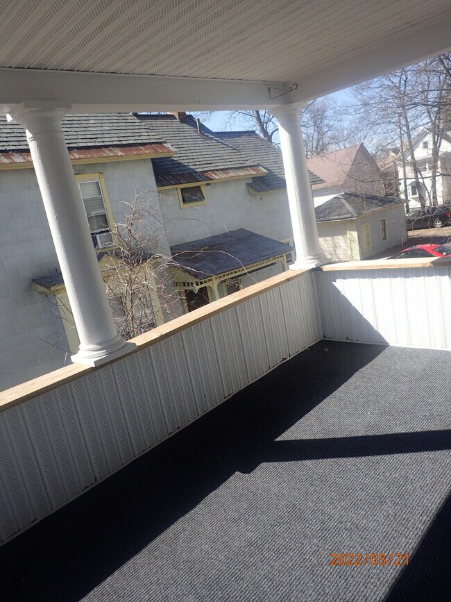 covered private large balcony - newly carpeted - 10 Chester St