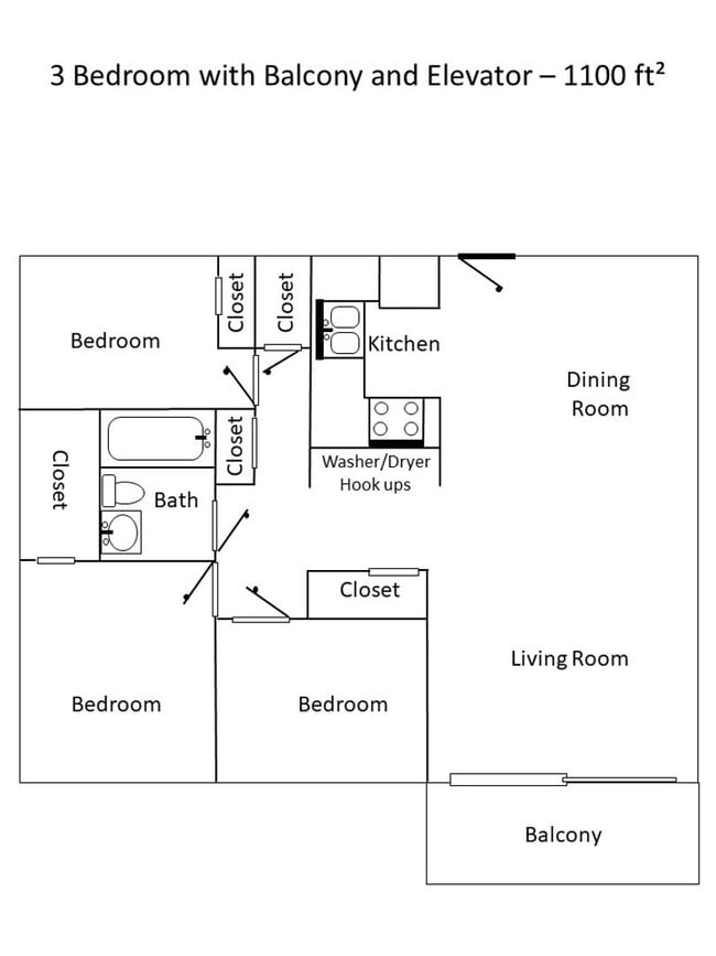 Building Photo - 3 bedroom - elevators in building - 2nd floor unit with balcony!