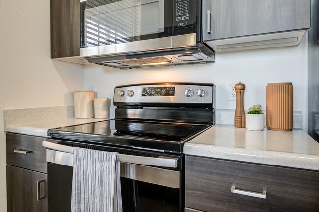 Newly Renovated Kitchen with Stainless Steel Appliances - Bayview Club Apartments