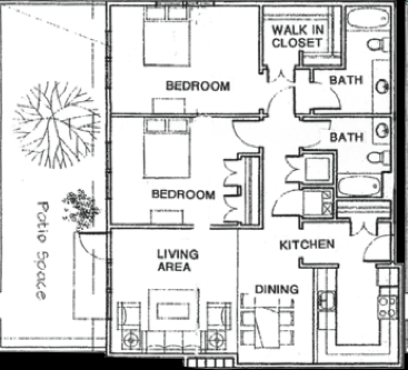 2BR/2BA - Evergreen Apartments