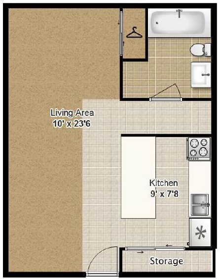 Plano de planta - Wesley Apartments