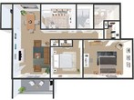 2 BED / 1 BATH Corner with w/d connections