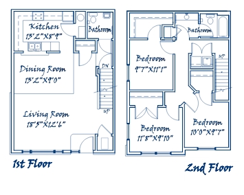 3 HAB/1.5 BA - Maple Lakes Townhomes