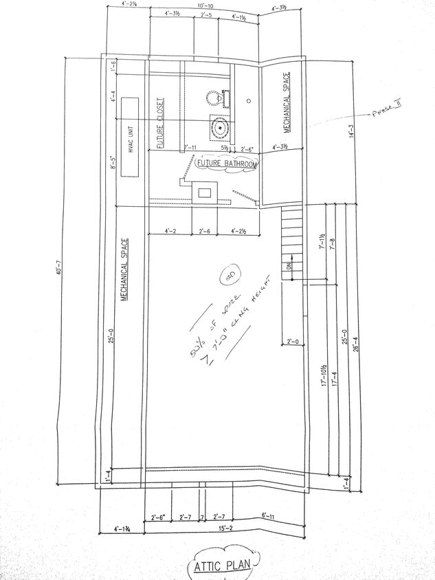 3rd floor blueprints ("Future" bathroom now exists, these were from the permit process) - 1900 W Main St
