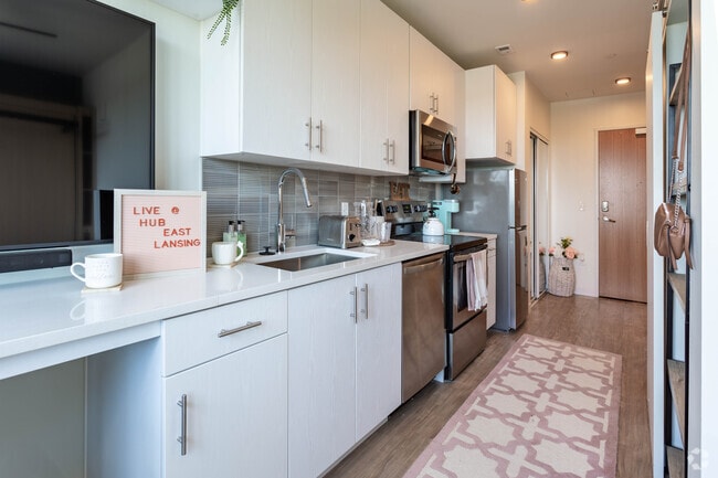 Studio, 1 BA - Diamond 1 - 306 SF - Hub East Lansing Apartments