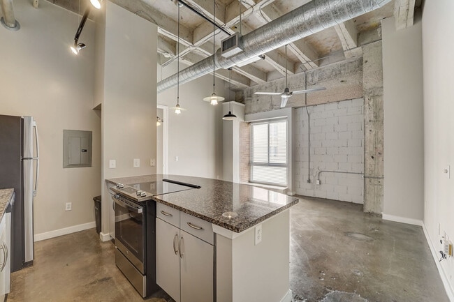 View of Living Room From Kitchen - Hermann Park Lofts