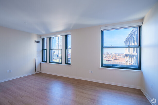 1BR, 1BR - 600SF - Living Room - One India Street Apartments