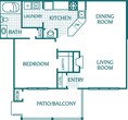 1 Bedroom 1 Bath - S