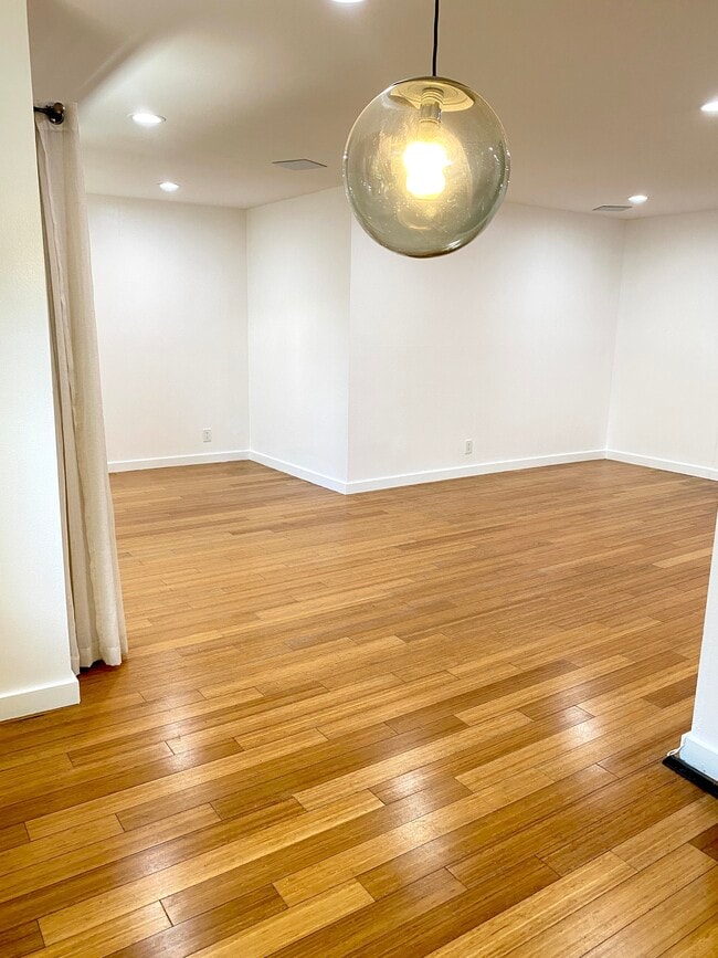 looking from dinning area into the living room and office nook in upper left - 525 N Sycamore Ave